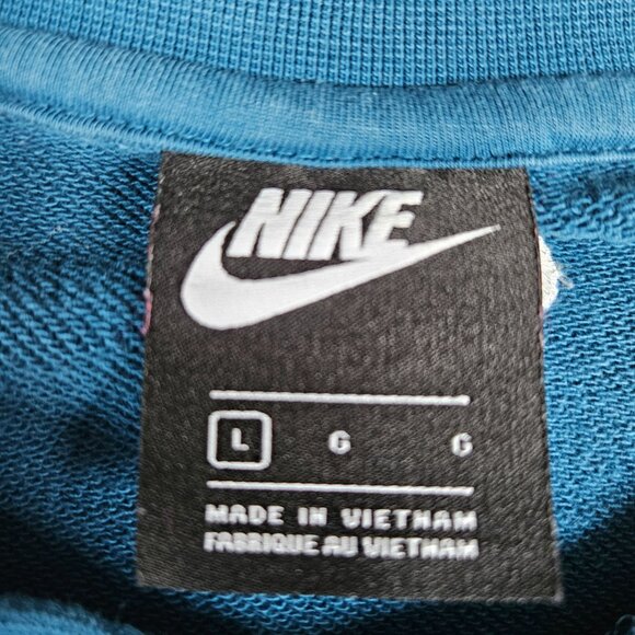 Nike Women Large Sweatshirt French Terry NSW Club Crew Pullover Long Sleeve RARE - Picture 7 of 11